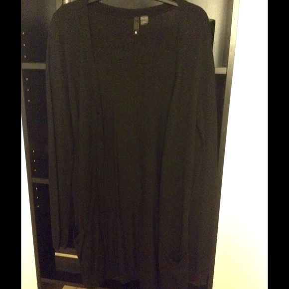 Black tunic length cardigan