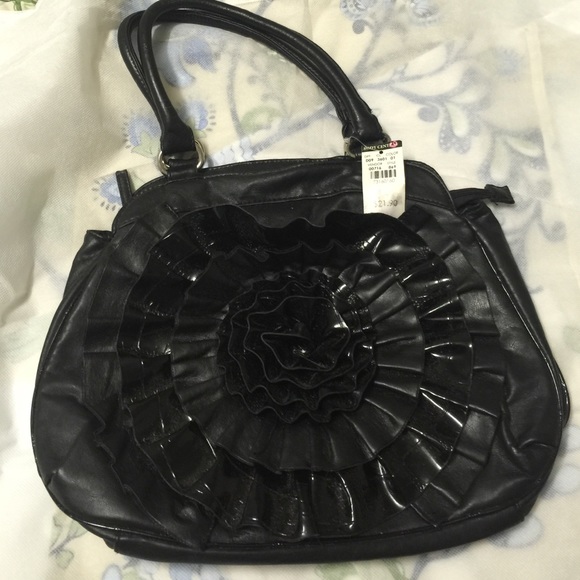 Black flower handbag!