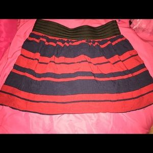 Navy blue & Red Forever 21 Skirt