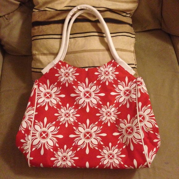Lancôme red & white tote - Picture 1 of 4