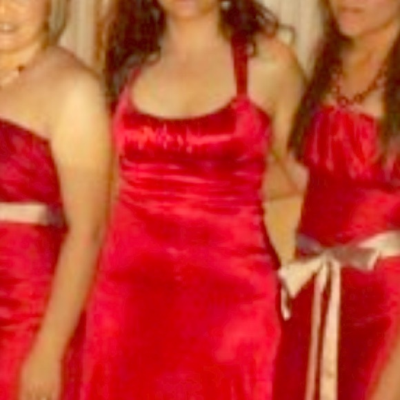 Red long dress Prom Bridesmaid