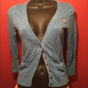 Blue Hollister Cardigan