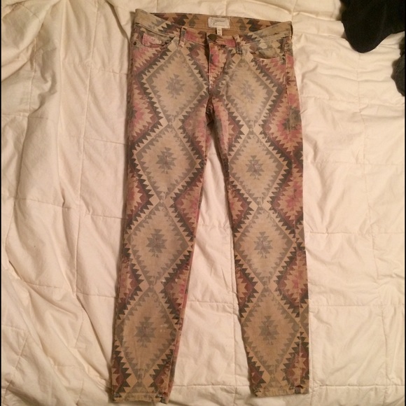 Free People patterned skinnies