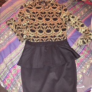 Lace pelpum dress