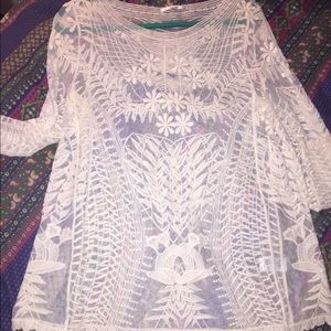 Lace over shirt
