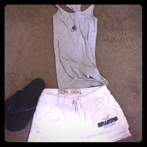 White Hollister soft mini skirt!