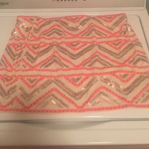 Express mini sequin mini skirt