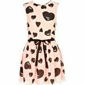 Adorable Heart Skater Dress w/ Back Cutout