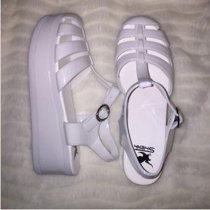 White Jelly Sandals