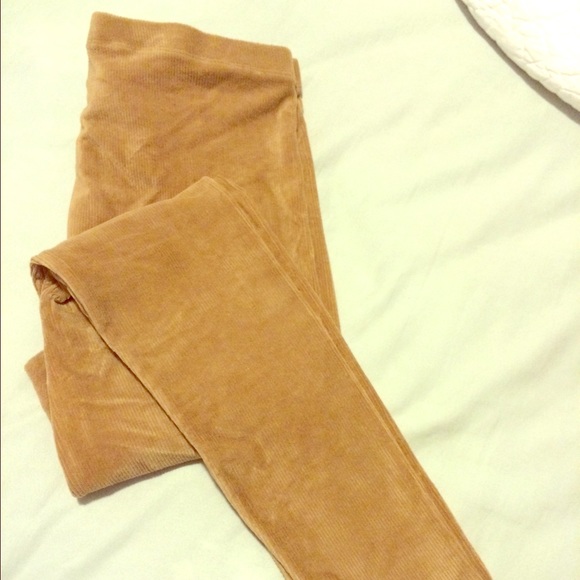 Mustard velvet legging