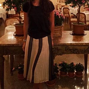 Anthropogie silk skirt