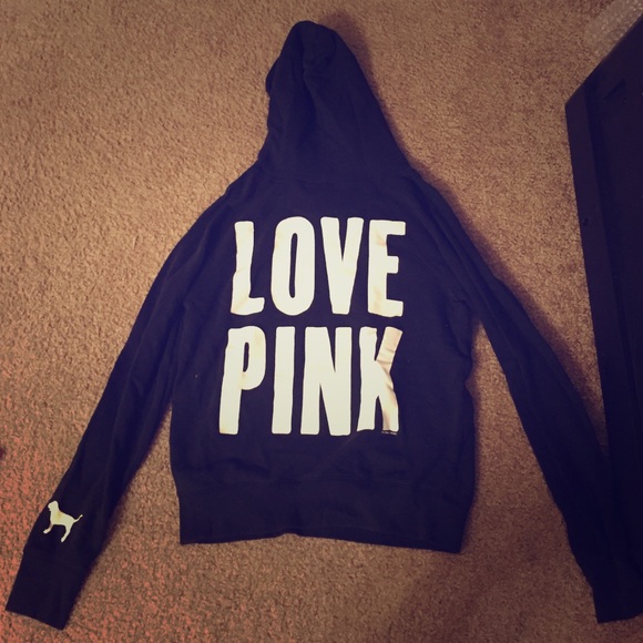 Victoria's Secret pink black hoodie