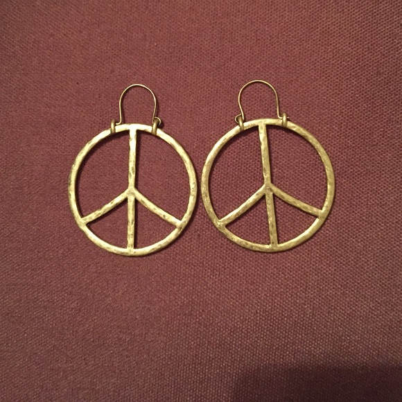 Peace sign earrings