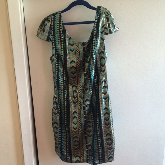 Sequined mini dress