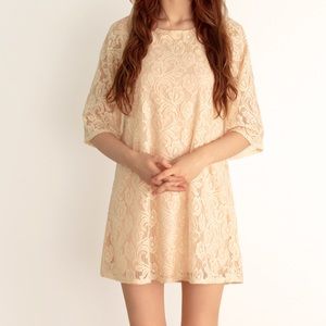 Cream Lace Dress