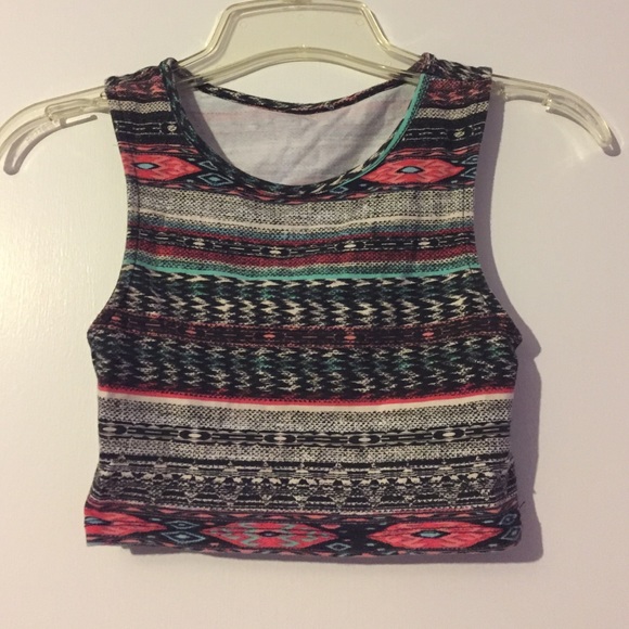 Tribal Print Cropped Tank