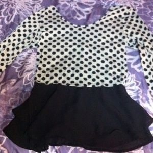 Derek Heart polka dot quarter sleeve