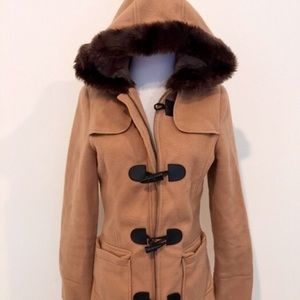 Beautiful and cozy fleece hooded coat