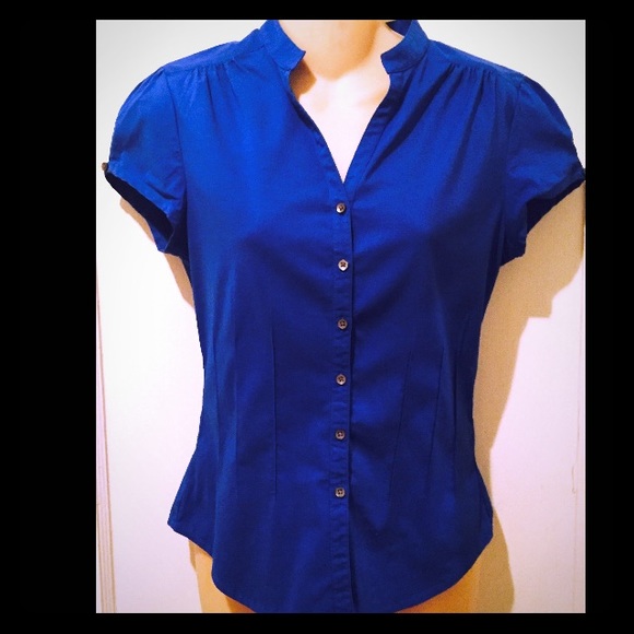 EXPRESS Blue Button-down