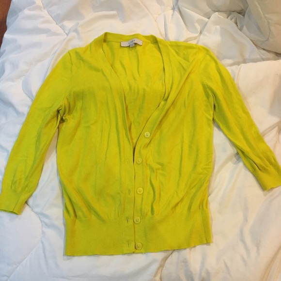 Yellow cardigan