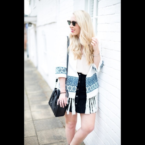 Zara Embroidered Kimono Jacket - Picture 2 of 4