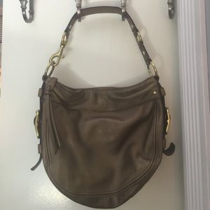 Coach Metallic Bronze Leather Handbag