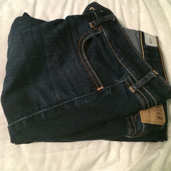 hollister dark denim skinny jeans