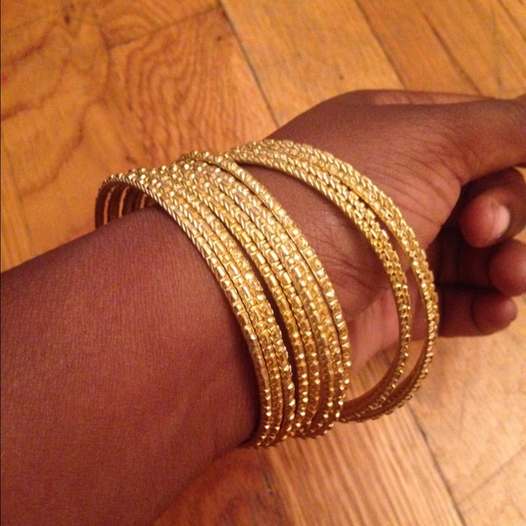 Gold Bangle set of 12.