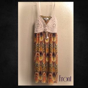 Colorful Knee-Length Day Dress