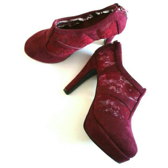 Ashley Stewart Shoes - Mesh & Lace Booties