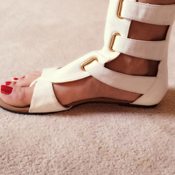 White Gladiator sandals