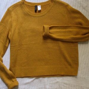 mustard yellow H&M sweater