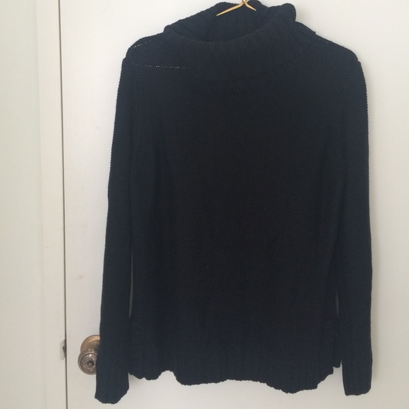 black knit turtleneck
