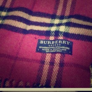 Girls Authentic Pink Burberry Scarf. 48' long