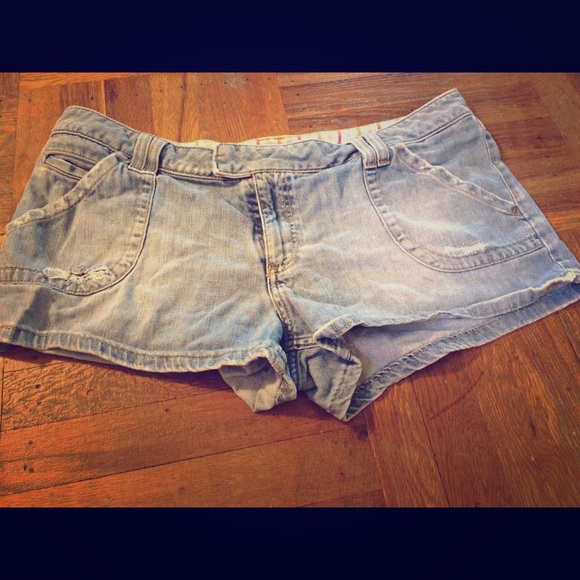 AE denim shorts