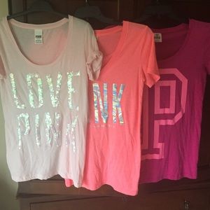 Set of 3 Pink tshirts
