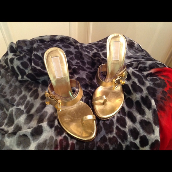 Michael Kors Gold Heels Size 9.5
