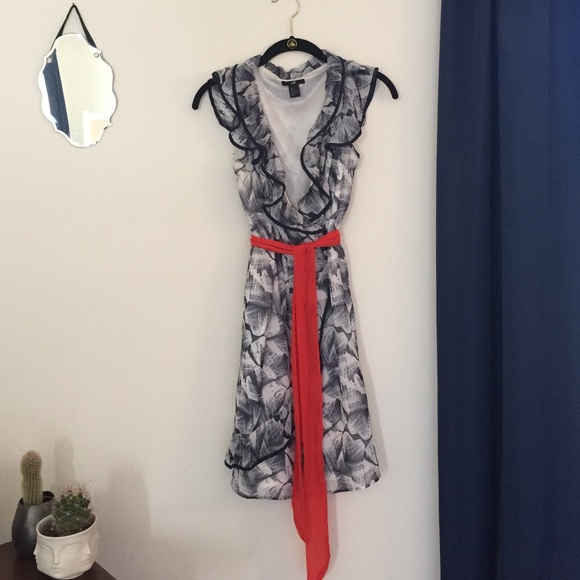 H&M Navy Patterned Dress