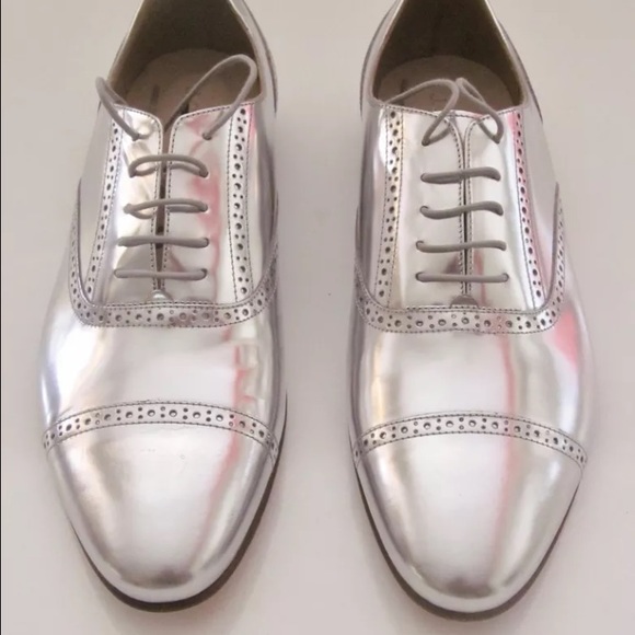 J. Crew Metallic Oxfords