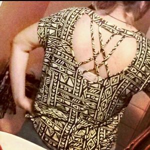 S High low tribal top