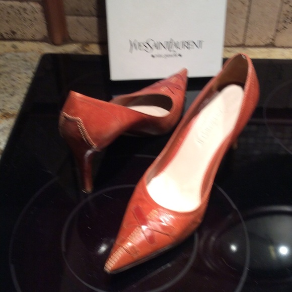 Yes Saint Laurent cognac heels