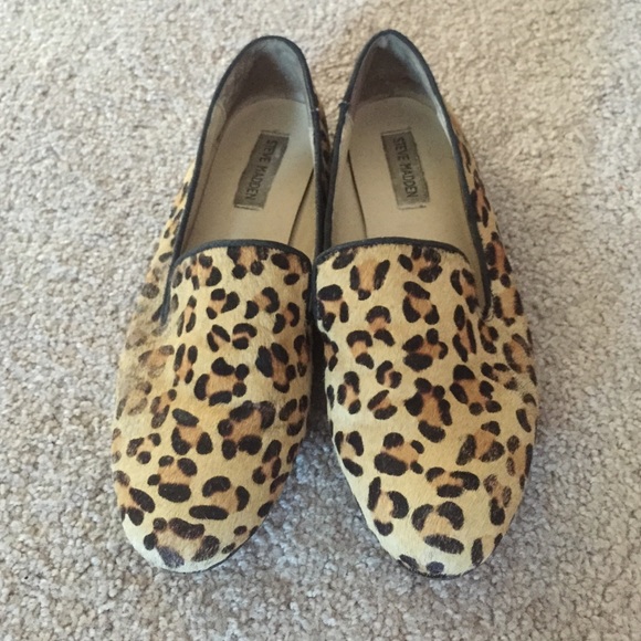 Steve Madden Calf hair leopard loafers