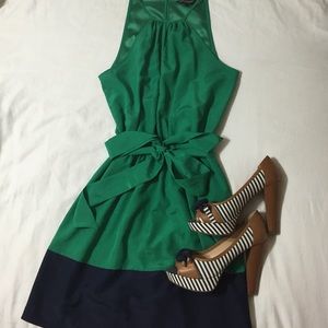 Adorable Green and Navy Dress