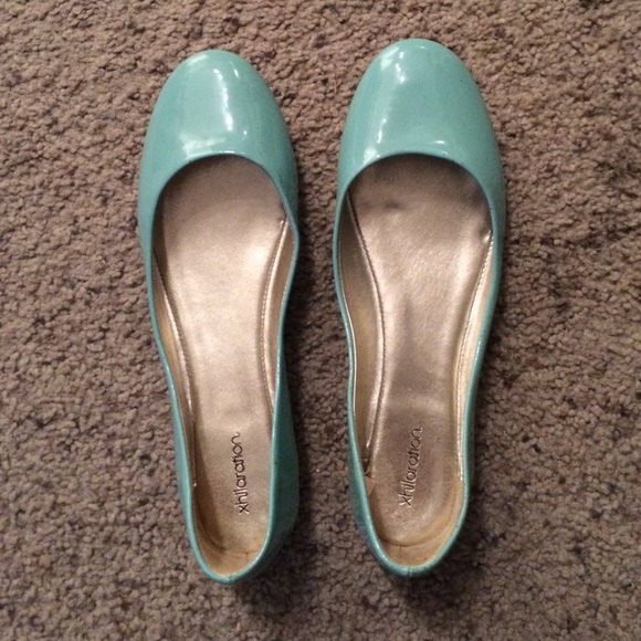 Mint green flats
