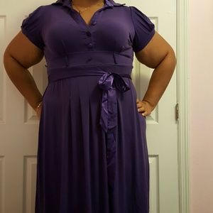 avenue purple empire dress