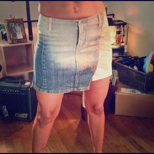 Unique Jean & Beige Skirt