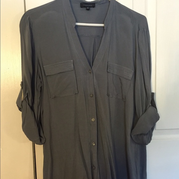 Spence Slate Colored Blouse XL