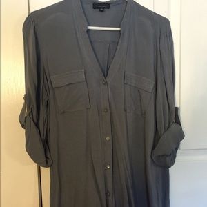 Spence Slate Colored Blouse XL