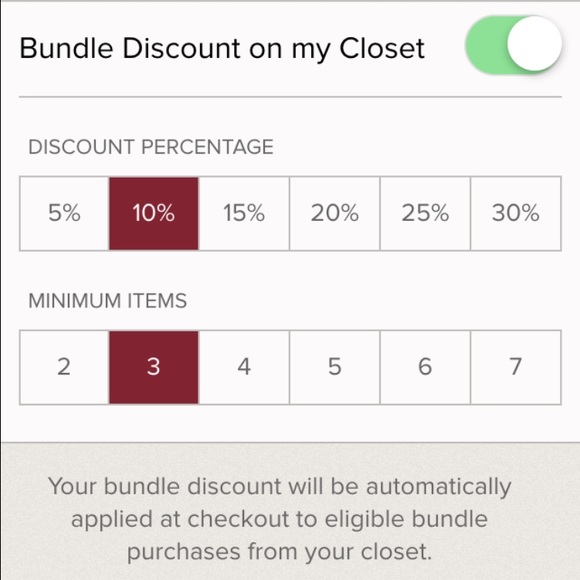 Discount on Bundles