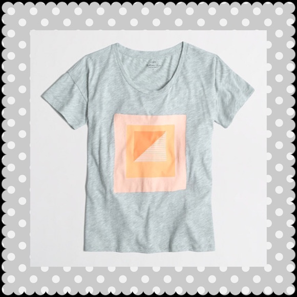 J Crew Nautical Collector Graphic T-Shirt Gray